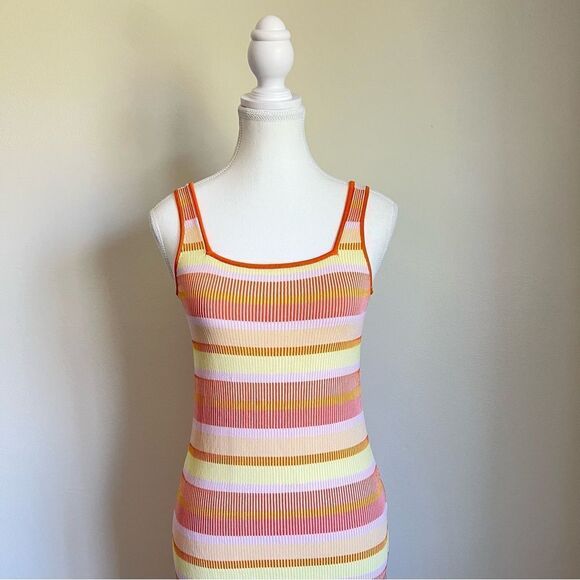 REVOLVE SOLID & STRIPED Kimberly Striped Tank Beach Dress Sorbet Small - Picture 4 of 9
